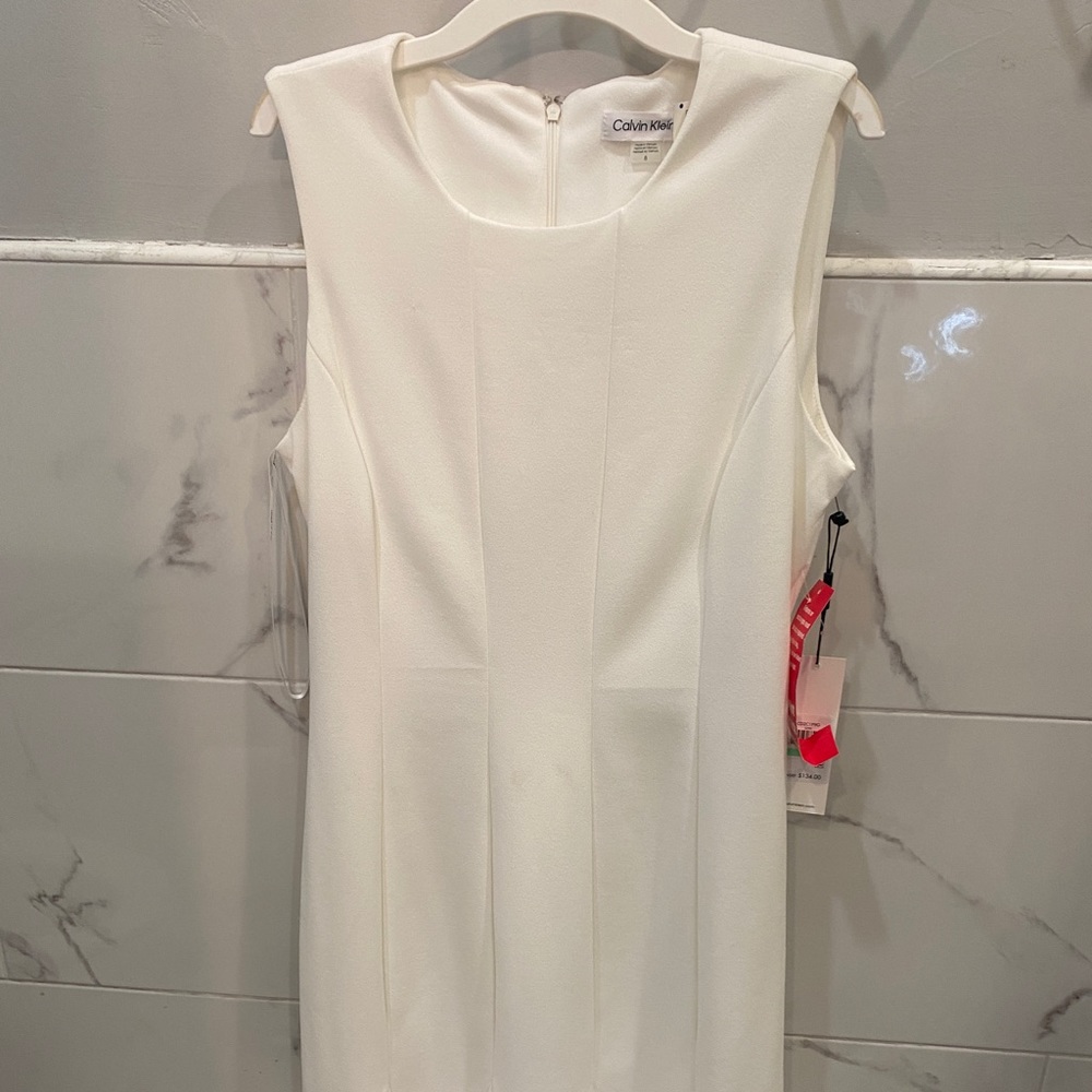Beautiful New White Calvin Klein Dress Size 8